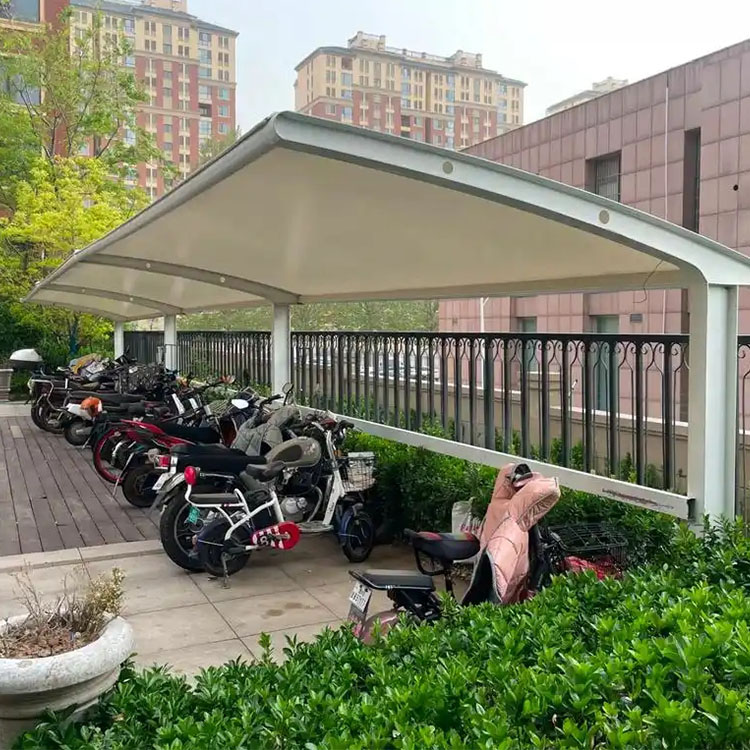 错那县膜结构电动车棚